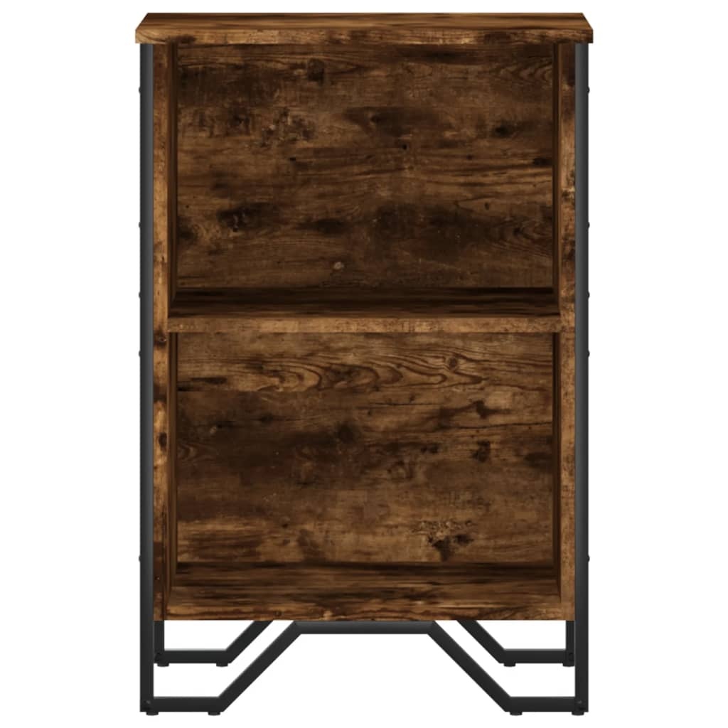 VidaXL Boekenkast 50x31x74,5 cm bewerkt hout gerookt eikenkleurig