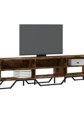 VidaXL Tv-meubel 180x34x41 cm bewerkt hout gerookt eikenkleurig
