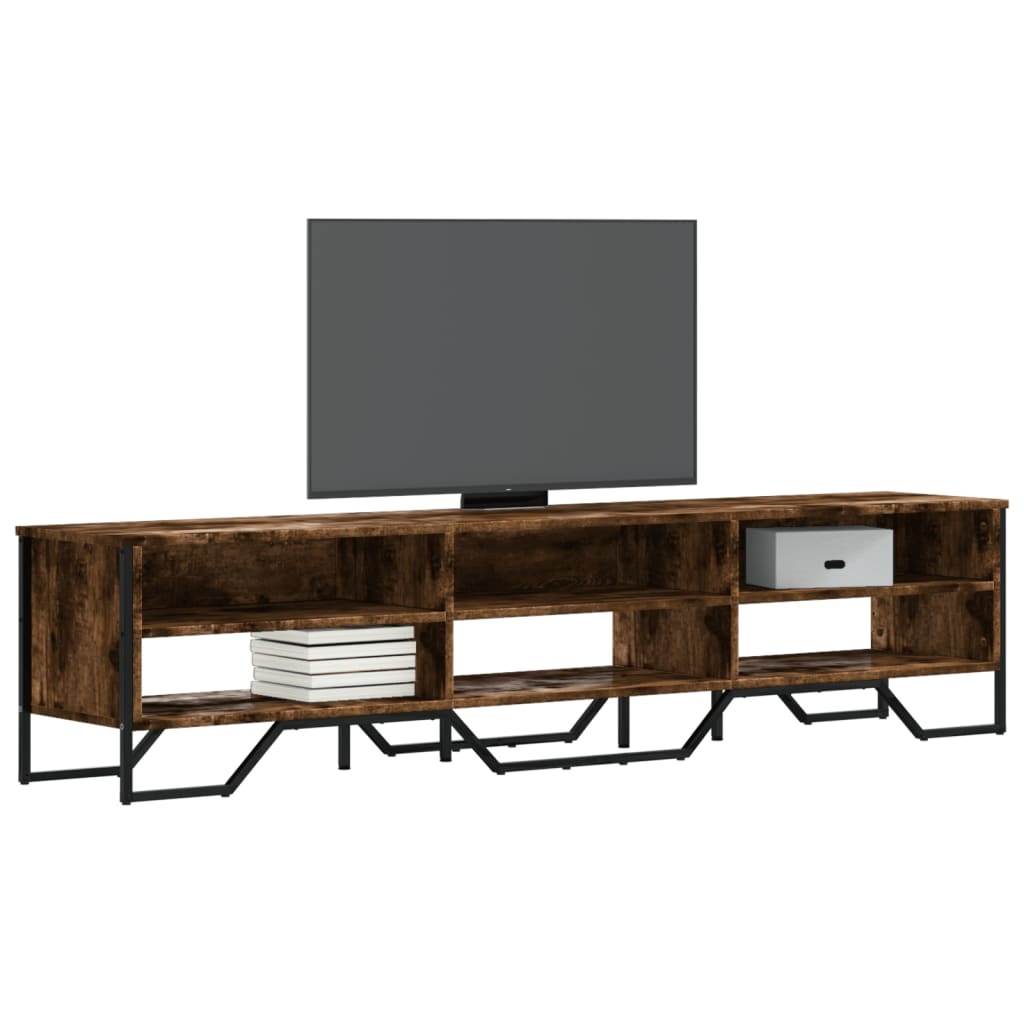VidaXL Tv-meubel 180x34x41 cm bewerkt hout gerookt eikenkleurig