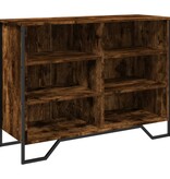 VidaXL Dressoir 101x35,5x74,5 cm bewerkt hout gerookt eikenkleurig