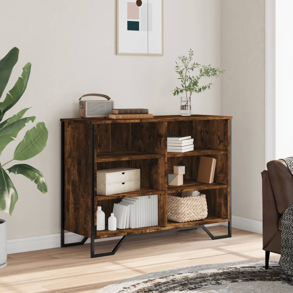 VidaXL Dressoir 101x35,5x74,5 cm bewerkt hout gerookt eikenkleurig