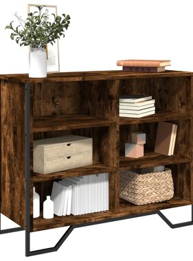 VidaXL Dressoir 91x35,5x74,5 cm bewerkt hout gerookt eikenkleurig