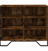 VidaXL Dressoir 91x35,5x74,5 cm bewerkt hout gerookt eikenkleurig