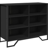 VidaXL Dressoir 91x35,5x74,5 cm bewerkt hout zwart