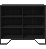 VidaXL Dressoir 91x35,5x74,5 cm bewerkt hout zwart