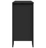 VidaXL Dressoir 91x35,5x74,5 cm bewerkt hout zwart