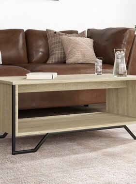 VidaXL Salontafel 100x51x40 cm bewerkt hout sonoma eikenkleurig