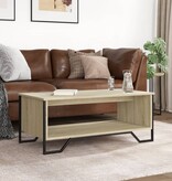 VidaXL Salontafel 100x51x40 cm bewerkt hout sonoma eikenkleurig