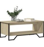 VidaXL Salontafel 100x51x40 cm bewerkt hout sonoma eikenkleurig