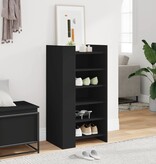 VidaXL Schoenenkast 52x37,5x100 cm bewerkt hout zwart