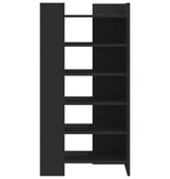 VidaXL Schoenenkast 52x37,5x100 cm bewerkt hout zwart