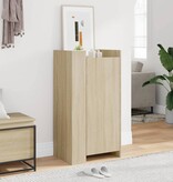 VidaXL Schoenenkast 52x37,5x100 cm bewerkt hout sonoma eikenkleurig