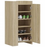 VidaXL Schoenenkast 52x37,5x100 cm bewerkt hout sonoma eikenkleurig