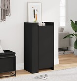 VidaXL Schoenenkast 52x37,5x100 cm bewerkt hout zwart