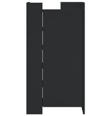 VidaXL Schoenenkast 52x37,5x100 cm bewerkt hout zwart