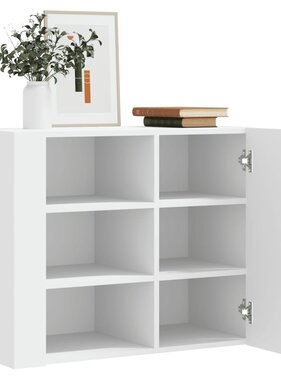 VidaXL Wandkast 75x35x60 cm bewerkt hout wit