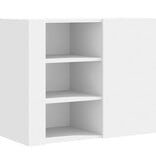 VidaXL Wandkast 75x35x60 cm bewerkt hout wit