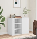 VidaXL Wandkast 75x35x60 cm bewerkt hout wit