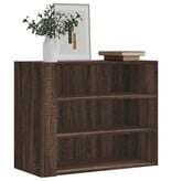 VidaXL Wandkast 75x35x60 cm bewerkt hout bruin eikenkleurig