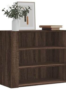 VidaXL Wandkast 75x35x60 cm bewerkt hout bruin eikenkleurig