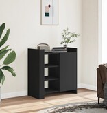 VidaXL Dressoir 73,5x35x75 cm bewerkt hout zwart