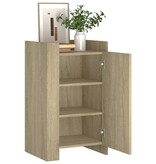 VidaXL Dressoir 45x35x75 cm bewerkt hout sonoma eikenkleurig