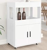 VidaXL Drankkar 60x39,5x89 cm bewerkt hout wit