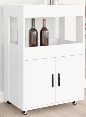 VidaXL Drankkar 60x39,5x89 cm bewerkt hout wit