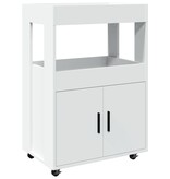 VidaXL Drankkar 60x39,5x89 cm bewerkt hout wit