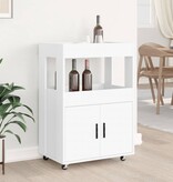 VidaXL Drankkar 60x39,5x89 cm bewerkt hout wit