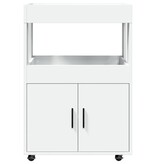 VidaXL Drankkar 60x39,5x89 cm bewerkt hout wit