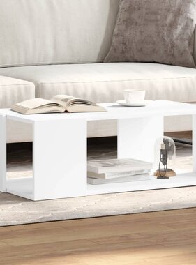 VidaXL Salontafel 89,5x48x30 cm bewerkt hout wit