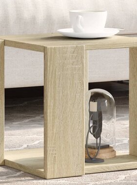 VidaXL Salontafel 32x32x30 cm bewerkt hout sonoma eikenkleurig