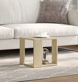 VidaXL Salontafel 32x32x30 cm bewerkt hout sonoma eikenkleurig