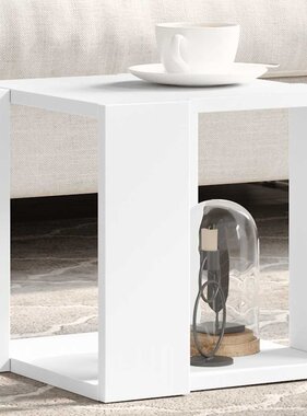 VidaXL Salontafel 32x32x30 cm bewerkt hout wit
