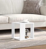 VidaXL Salontafel 32x32x30 cm bewerkt hout wit