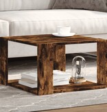 VidaXL Salontafel 51,5x51,5x30 cm bewerkt hout gerookt eikenkleurig