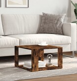 VidaXL Salontafel 51,5x51,5x30 cm bewerkt hout gerookt eikenkleurig