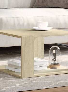 VidaXL Salontafel 51,5x51,5x30 cm bewerkt hout sonoma eikenkleurig