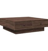 VidaXL Salontafel 90x90x28 cm bewerkt hout bruin eikenkleur
