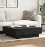VidaXL Salontafel 90x90x28 cm spaanplaat zwart