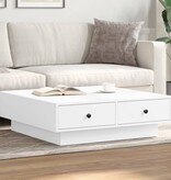 VidaXL Salontafel 90x90x28 cm spaanplaat wit