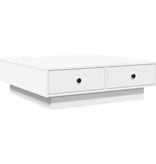 VidaXL Salontafel 90x90x28 cm spaanplaat wit