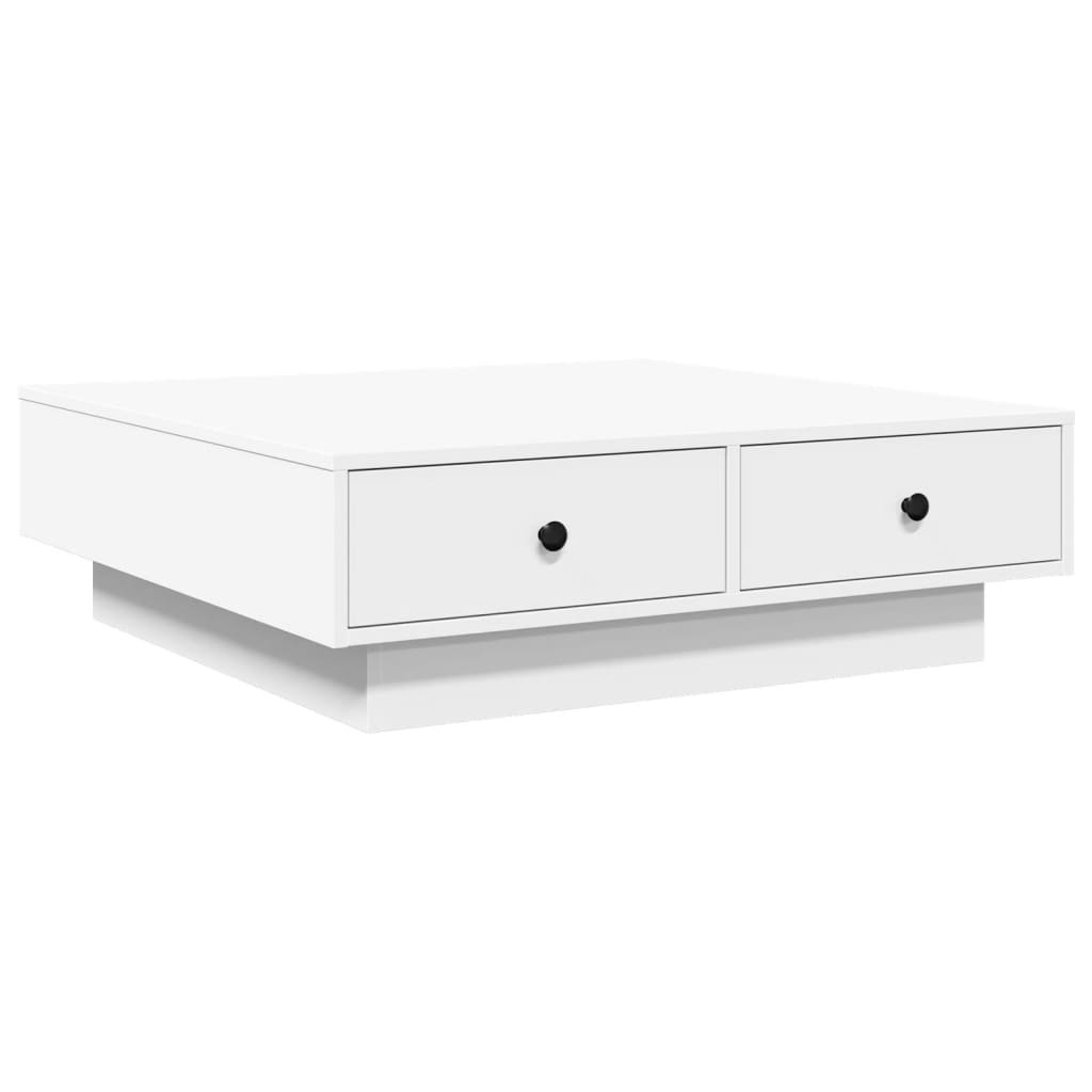VidaXL Salontafel 90x90x28 cm spaanplaat wit