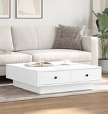 VidaXL Salontafel 90x90x28 cm spaanplaat wit