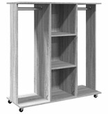 VidaXL Kledingkast met wielen 102x38x110 cm hout grijs sonoma eiken