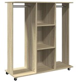 VidaXL Kledingkast met wielen 102x38x110 cm bewerkt hout sonoma eiken