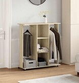 VidaXL Kledingkast met wielen 102x38x110 cm bewerkt hout sonoma eiken