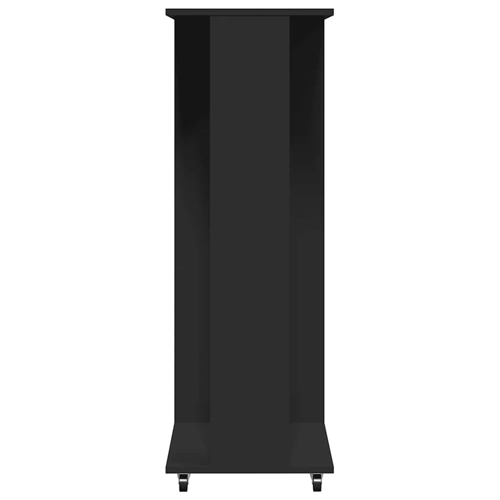 VidaXL Kledingkast met wielen 102x38x110 cm bewerkt hout zwart