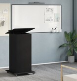 VidaXL Lessenaar met wielen en lade 55x55x107 cm bewerkt hout zwart